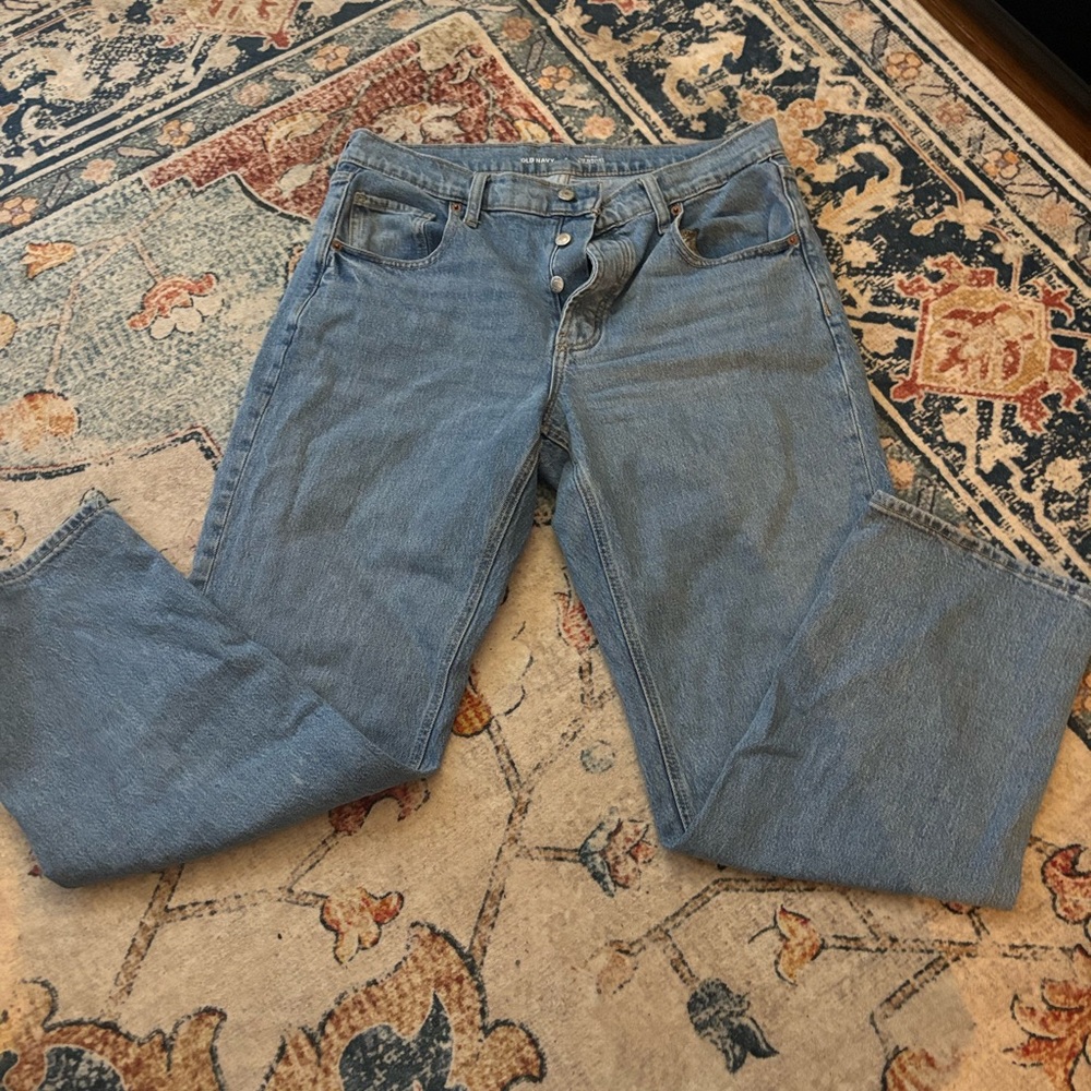 Old navy slouchy straight jeans